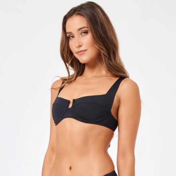 NWT L*Space Camellia Underwire Bikini Top size S - Picture 3 of 13
